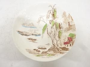 NASCO　印判手　柳風景平鉢